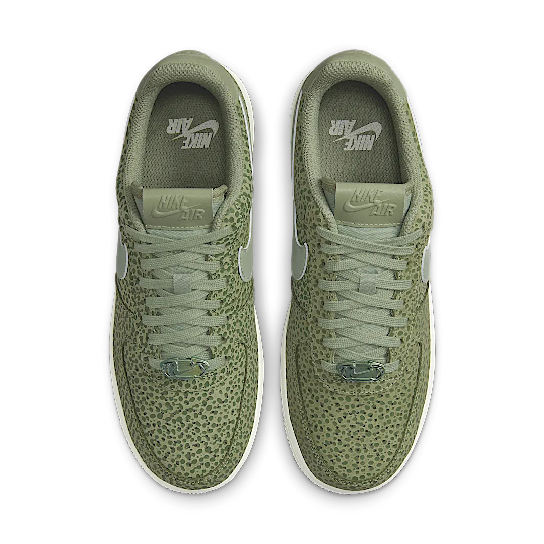 Overkicks - Nike Air Force 1 Low 07 PRM Safari Oil Green (FV6519-200) - par completo