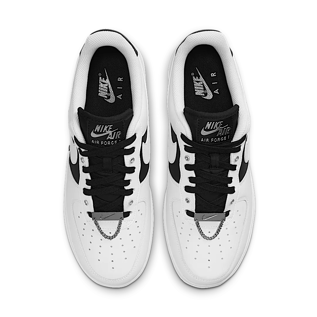 Overkicks - Nike Air Force 1 Low 07 PRM Silver Chain (DA8571-100) - par completo