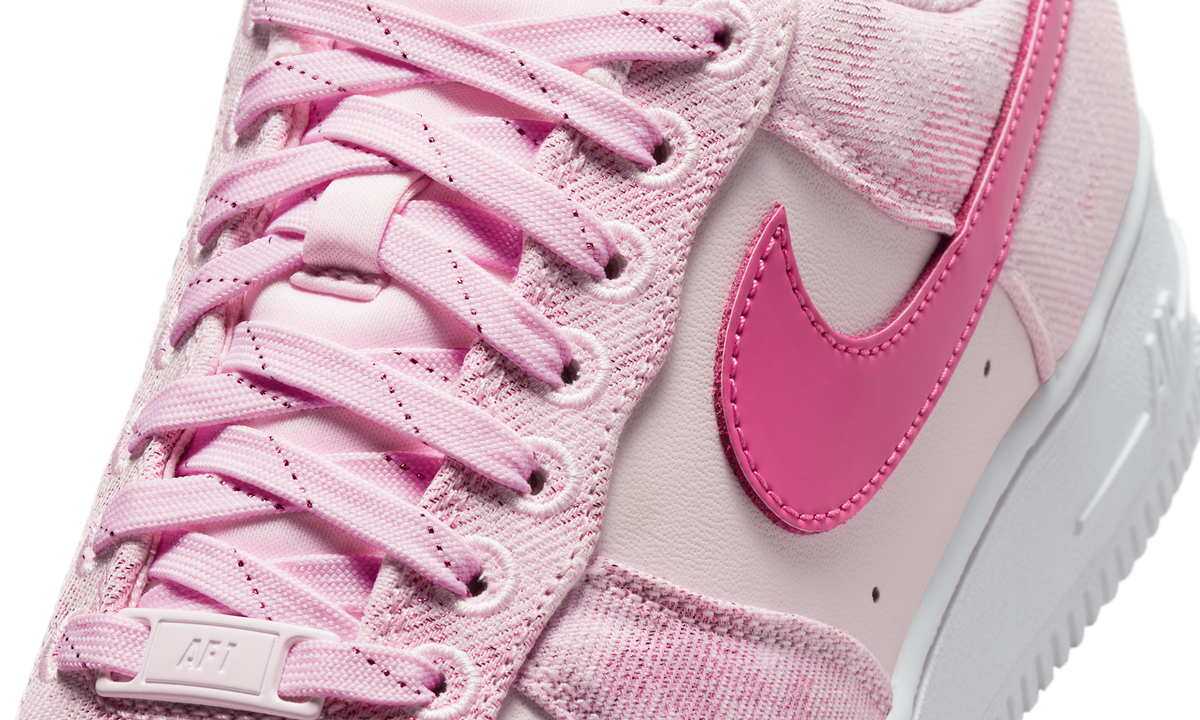 Overkicks - Nike Air Force 1 Low 07 Pink Denim (IR1974-663) - detalle lateral interior