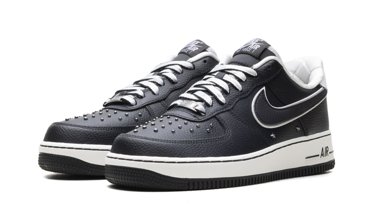Overkicks - Nike Air Force 1 Low 07 Premium Black White Metallic Dark Grey (IM6643-010) - vista trasera