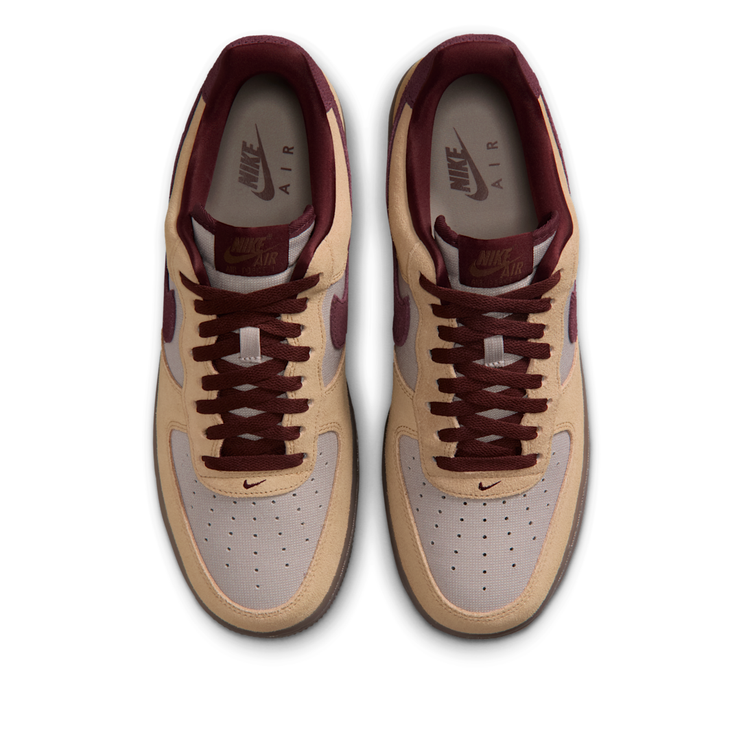 Overkicks - Nike Air Force 1 Low 07 Premium Linen Moon Particle Burgundy (IQ3408-286) - par completo