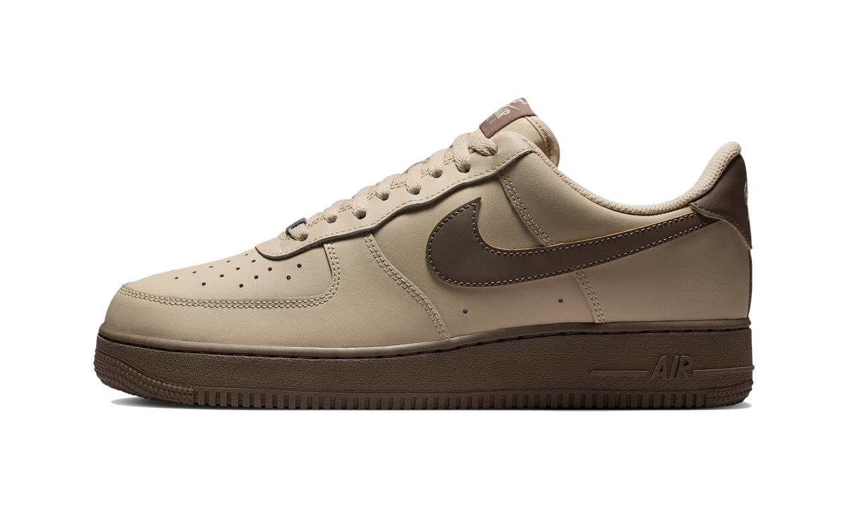 Overkicks - Nike Air Force 1 Low 07 Rattan Olive Grey (FJ4146-201) - vista lateral