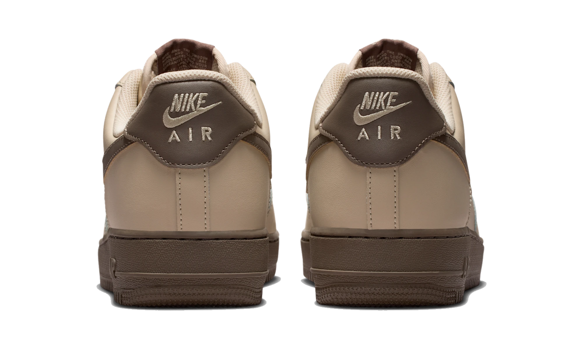 Overkicks - Nike Air Force 1 Low 07 Rattan Olive Grey (FJ4146-201) - detalle talón