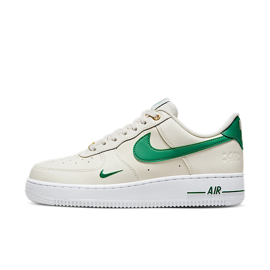 Overkicks - Nike Air Force 1 Low 07 SE 40th Anniversary Edition Sail Malachite (DQ7582-101) - vista lateral