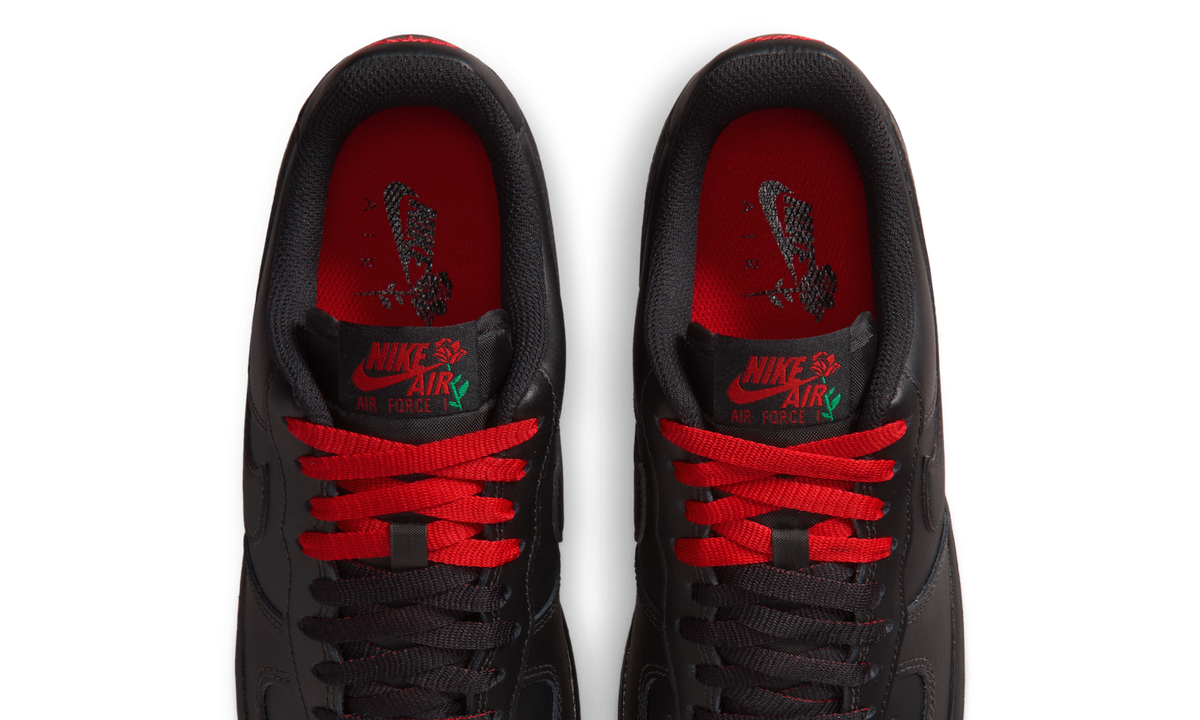 Overkicks - Nike Air Force 1 Low 07 SE Black Rose (IF0498-001) - vista superior