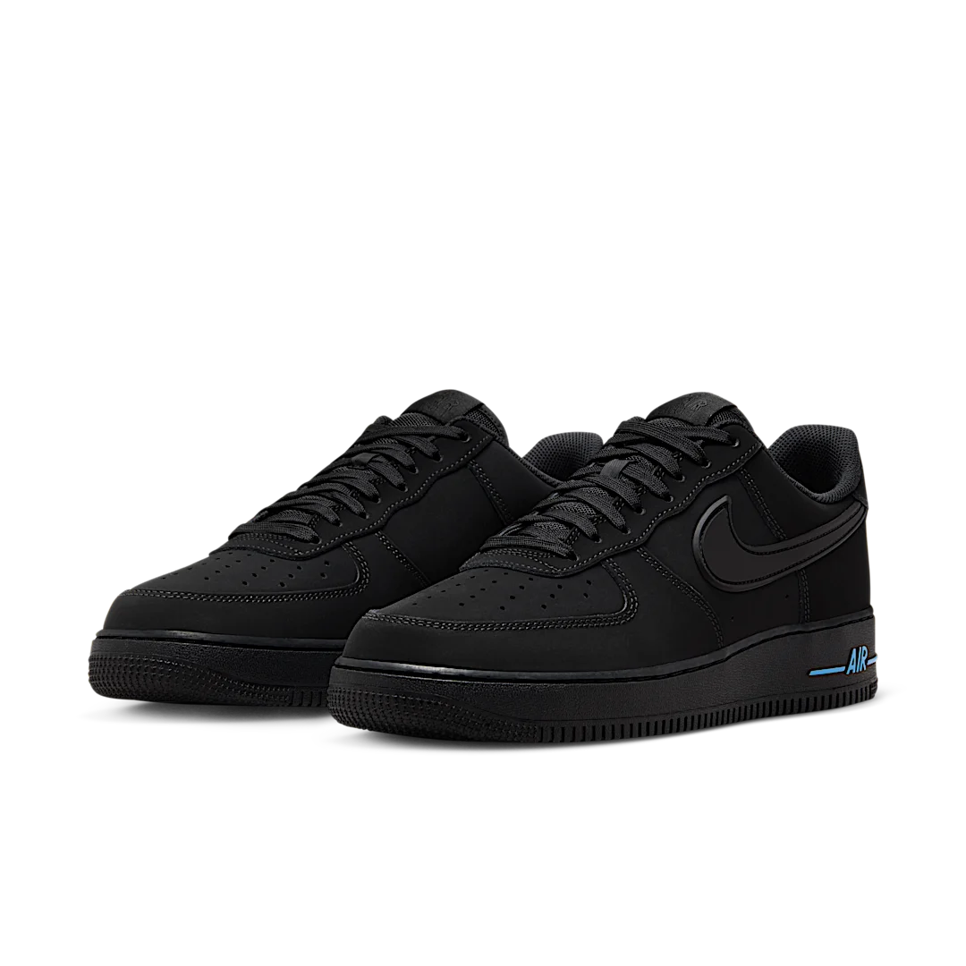 Overkicks - Nike Air Force 1 Low 07 SE Black University Blue (HV6223-001) - vista trasera