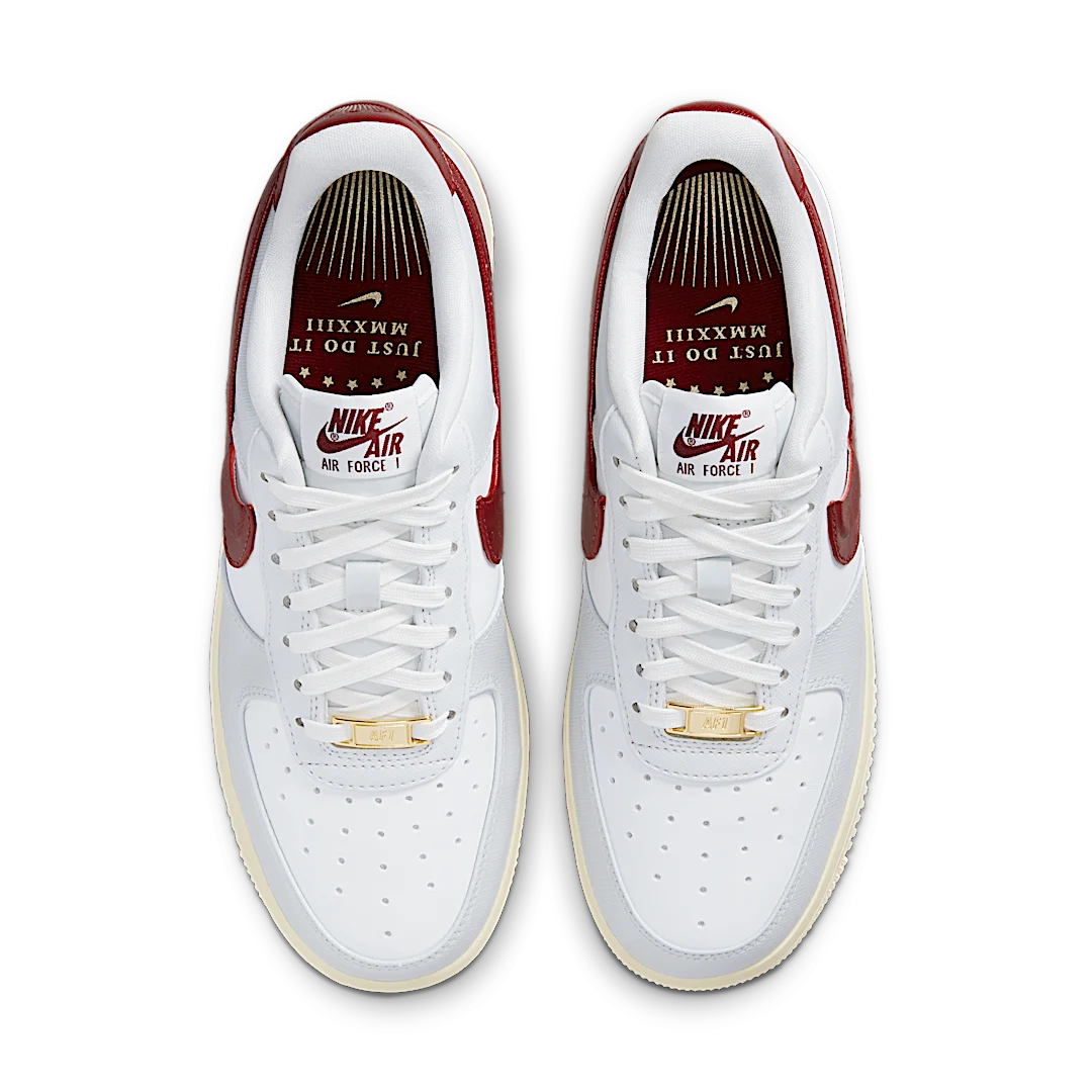 Overkicks - Nike Air Force 1 Low 07 SE Just Do It Photon Dust Team Red (DV7584-001) - par completo