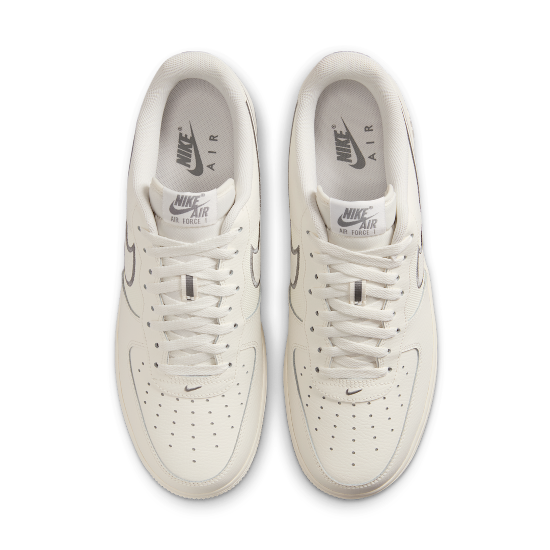Overkicks - Nike Air Force 1 Low 07 Sail Cool Grey (IB7677-101) - par completo