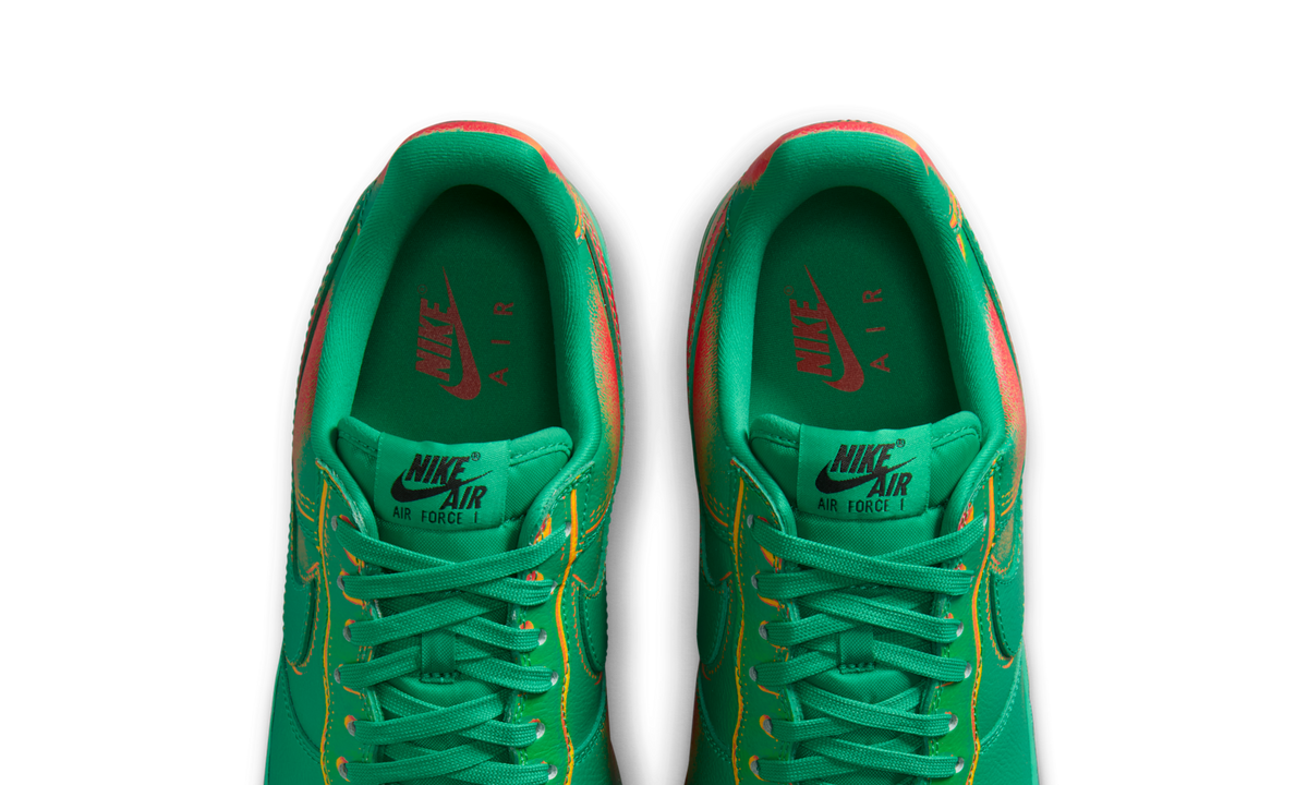 Overkicks - Nike Air Force 1 Low 07 Stadium Green Crimson (IB6834-300) - vista superior