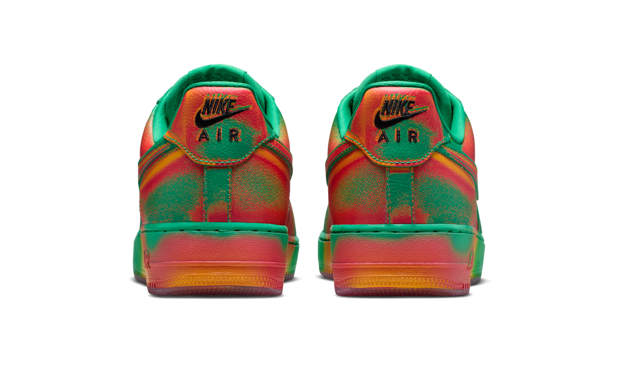 Overkicks - Nike Air Force 1 Low 07 Stadium Green Crimson (IB6834-300) - detalle talón