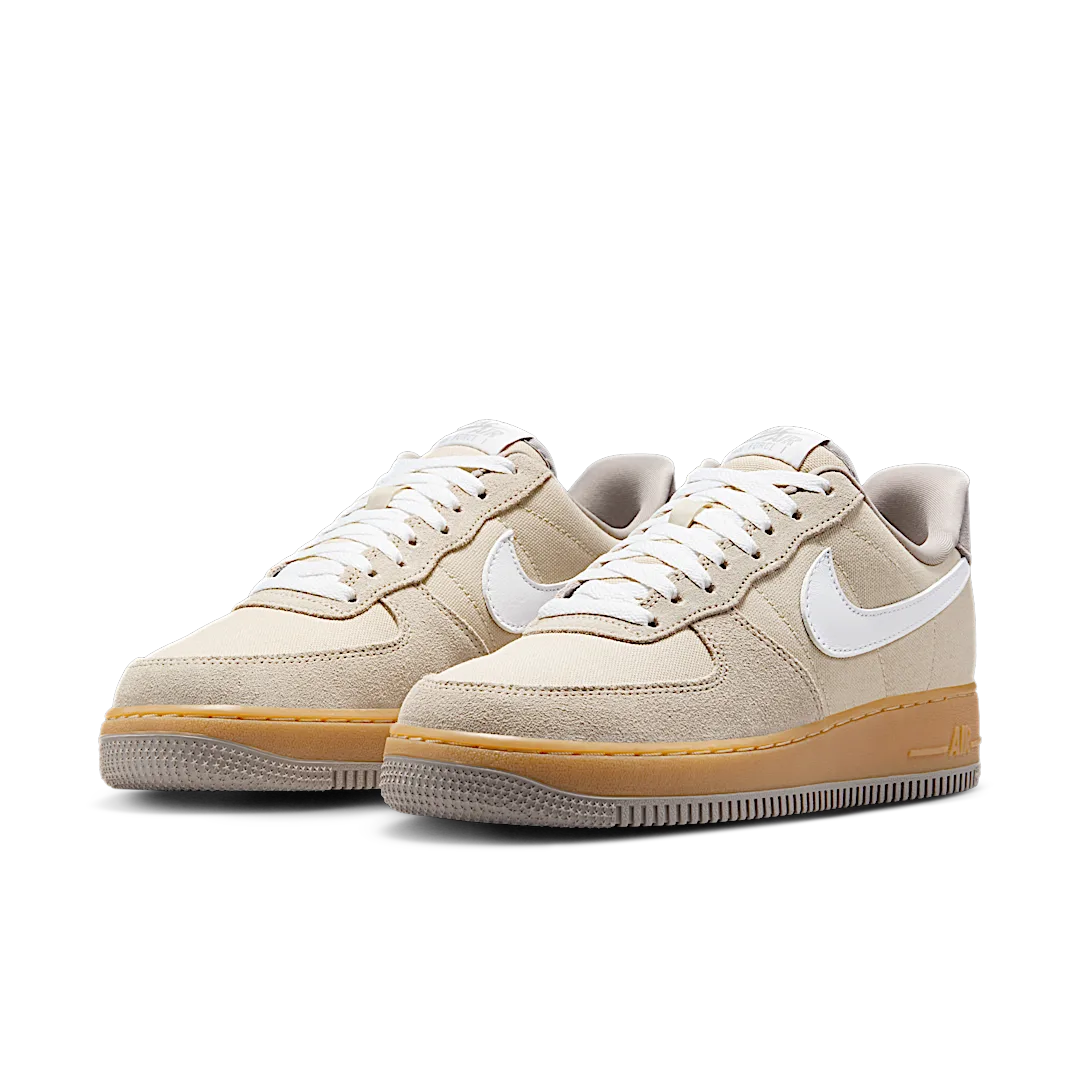 Overkicks - Nike Air Force 1 Low 07 Suede Canvas Khaki (HV4306-234) - vista trasera