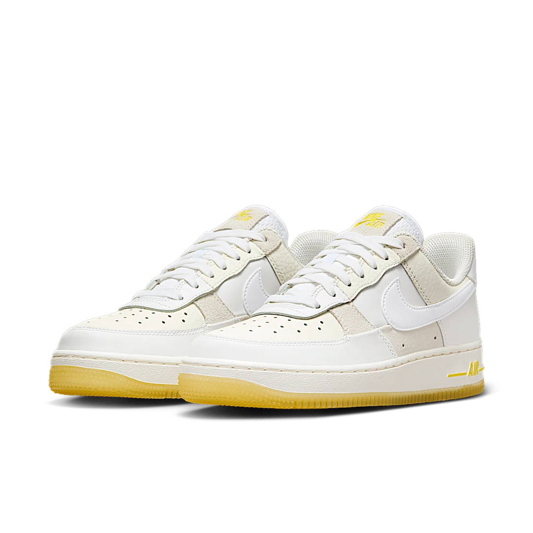 Overkicks - Nike Air Force 1 Low 07 UV Reactive Patchwork White Multicolor Yellow (FQ0709-100) - vista trasera