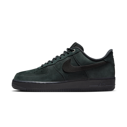 Overkicks - Nike Air Force 1 Low 07 WB Triple Black Nubuck (CJ9179-001) - vista lateral