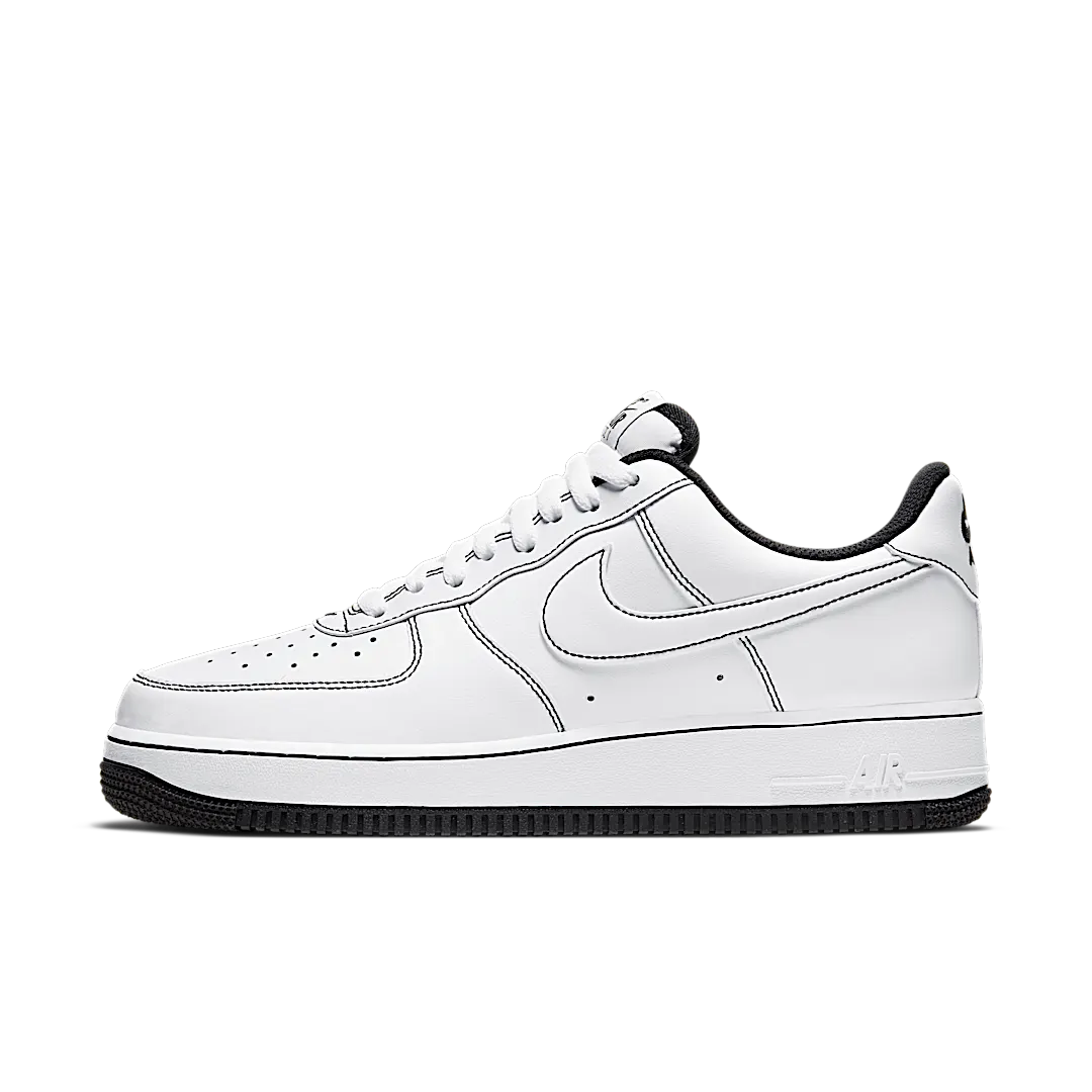 Overkicks - Nike Air Force 1 Low 07 White Black (CV1724-104) - vista lateral