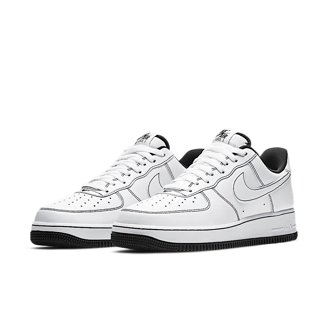 Overkicks - Nike Air Force 1 Low 07 White Black (CV1724-104) - vista trasera