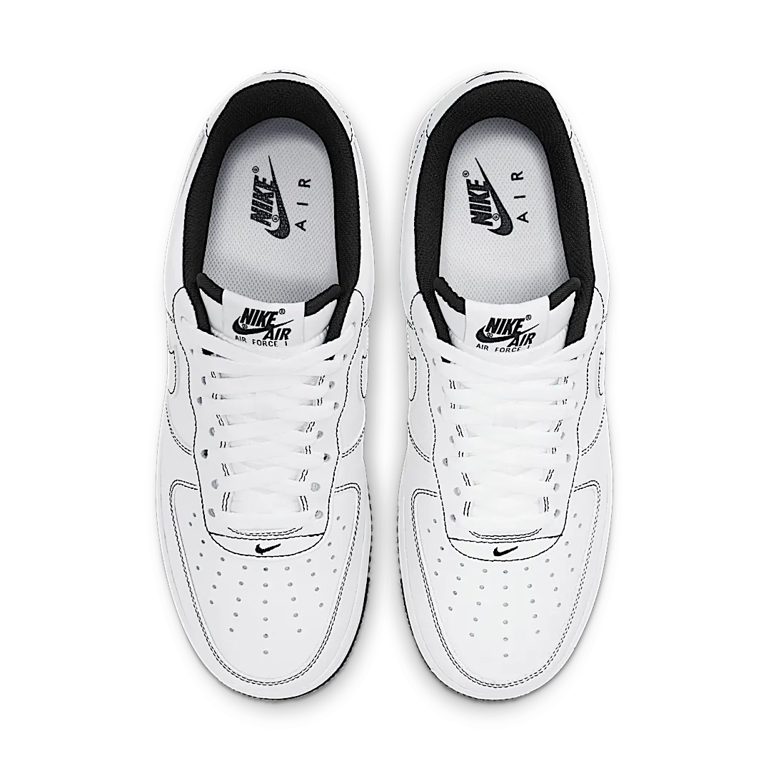 Overkicks - Nike Air Force 1 Low 07 White Black (CV1724-104) - par completo