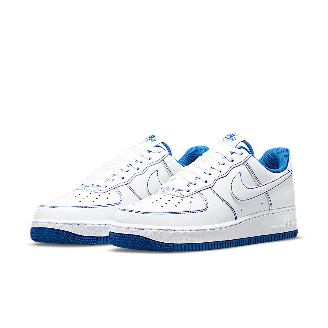 Overkicks - Nike Air Force 1 Low 07 White Game Royal (CV1724-101) - vista trasera