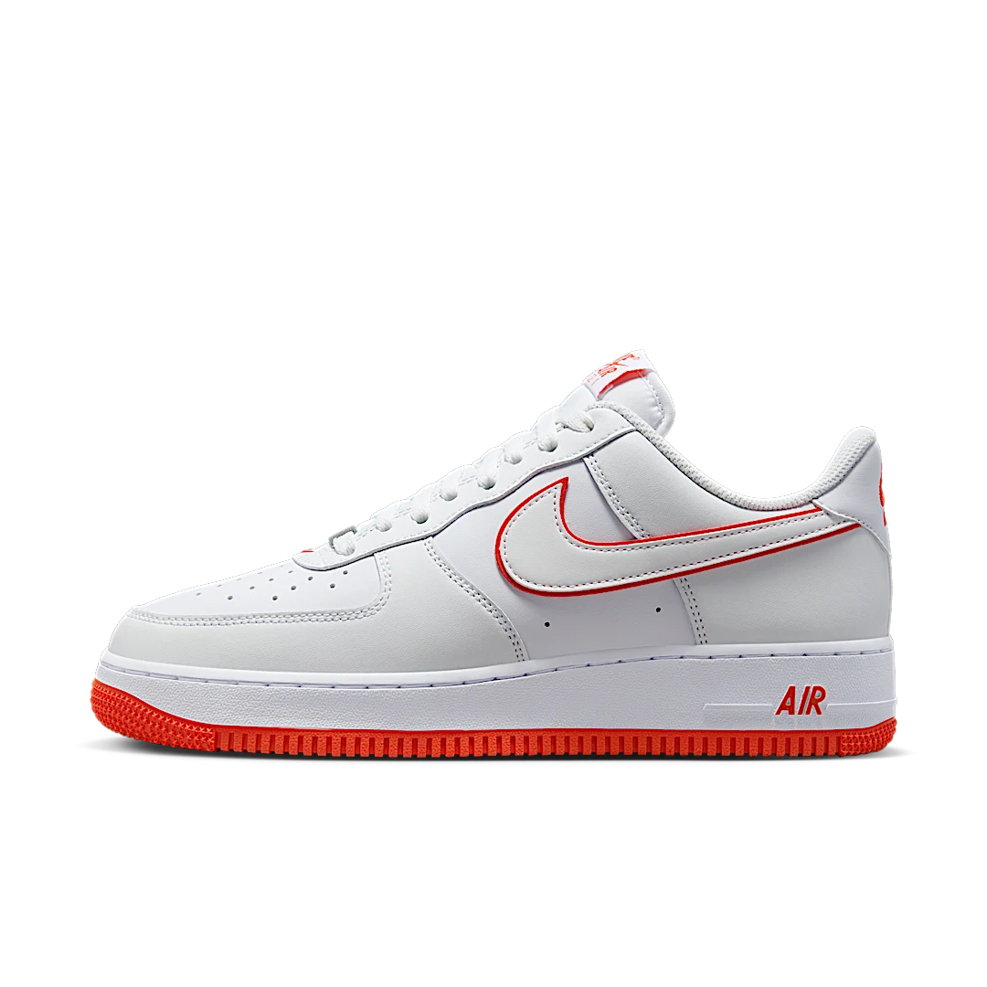 Overkicks - Nike Air Force 1 Low 07 White Picante Red (DV0788-102) - vista lateral