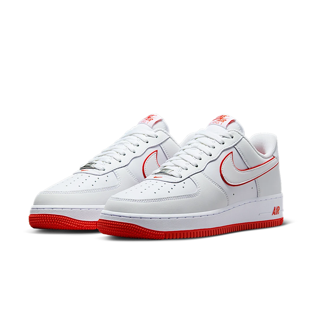 Overkicks - Nike Air Force 1 Low 07 White Picante Red (DV0788-102) - vista trasera