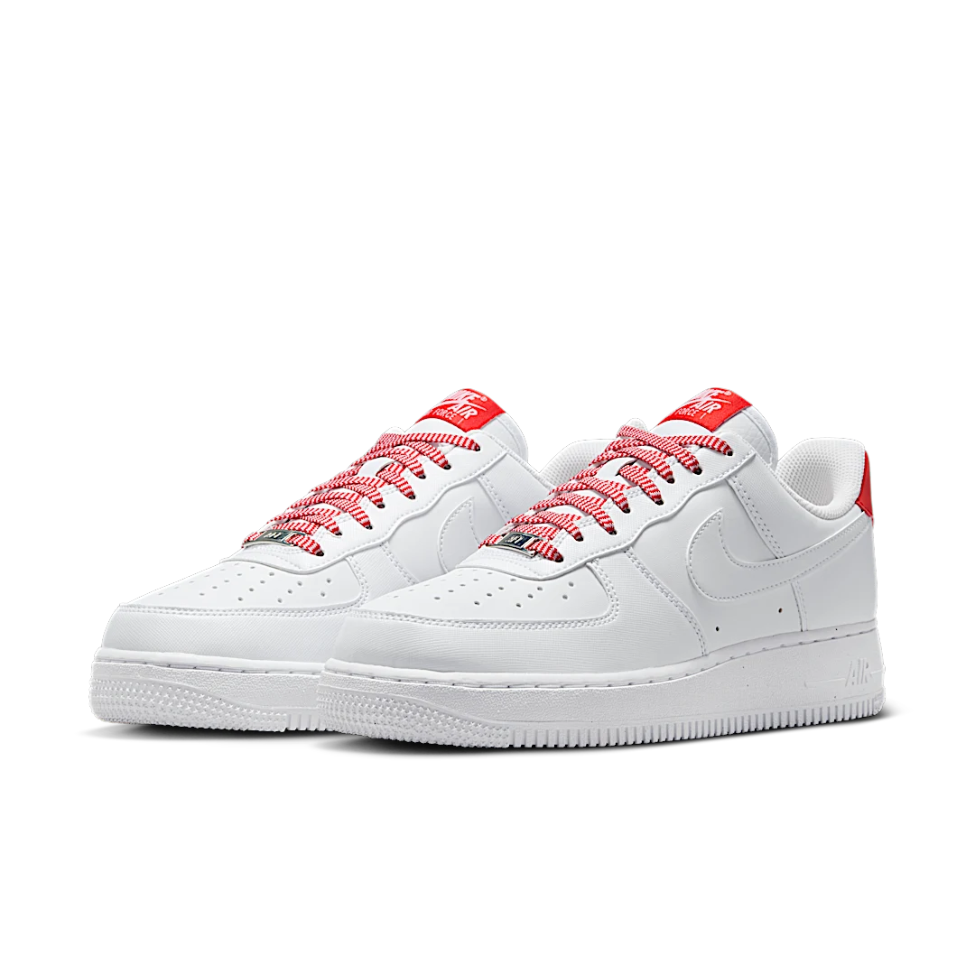 Overkicks - Nike Air Force 1 Low 07 White Pink Foam Metallic Silver Light Crimson (IB7167-103) - vista trasera