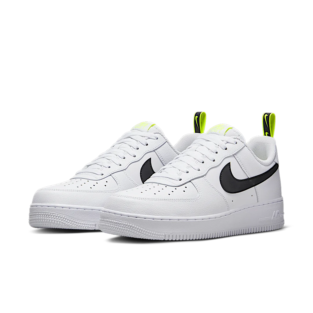 Overkicks - Nike Air Force 1 Low 07 White Volt Black (DZ4510-100) - vista trasera