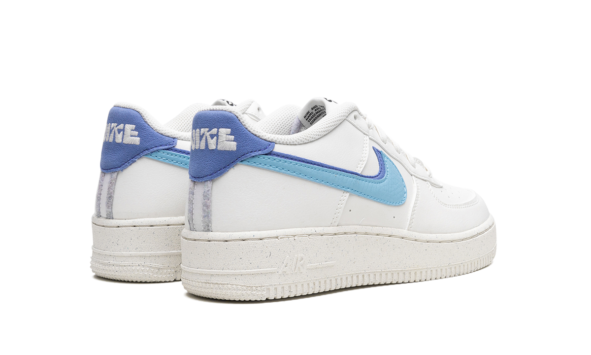 Overkicks - Nike Air Force 1 Low 82 Double Swoosh White Medium Blue (GS) (DQ0359-100) - imagen 3