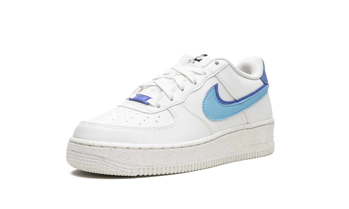 Overkicks - Nike Air Force 1 Low 82 Double Swoosh White Medium Blue (GS) (DQ0359-100) - imagen 4