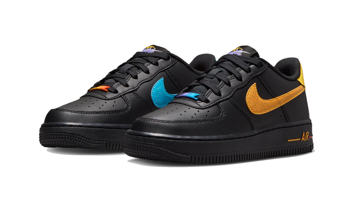 Overkicks - Nike Air Force 1 Low Black Multi-Color (IM7742-001) - vista trasera