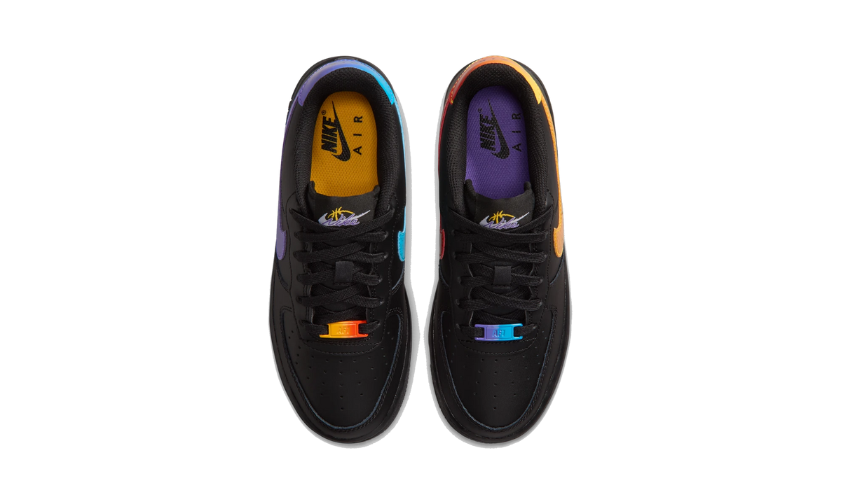 Overkicks - Nike Air Force 1 Low Black Multi-Color (IM7742-001) - vista superior