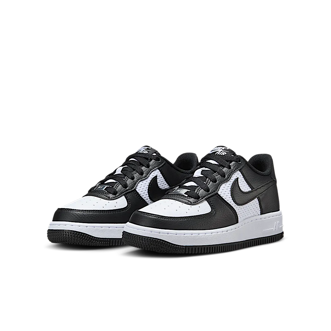 Overkicks - Nike Air Force 1 Low Black White Mesh (GS) (HJ9201-001) - imagen 2