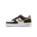 Nike Air Force 1 Low Black White Metallic Gold (GS)