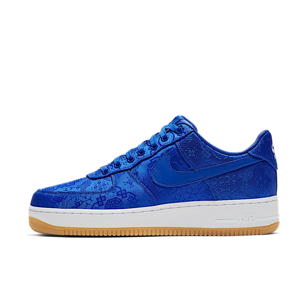 Overkicks - Nike Air Force 1 Low CLOT Blue Silk (CJ5290-400) - vista lateral