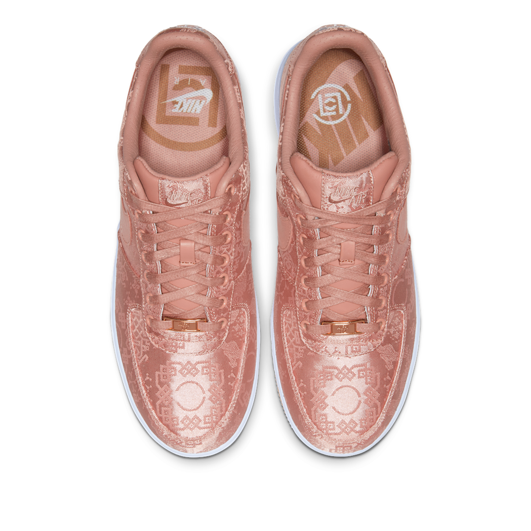 Overkicks - Nike Air Force 1 Low CLOT Rose Gold Silk (Regular Box) (CJ5290-600) - par completo