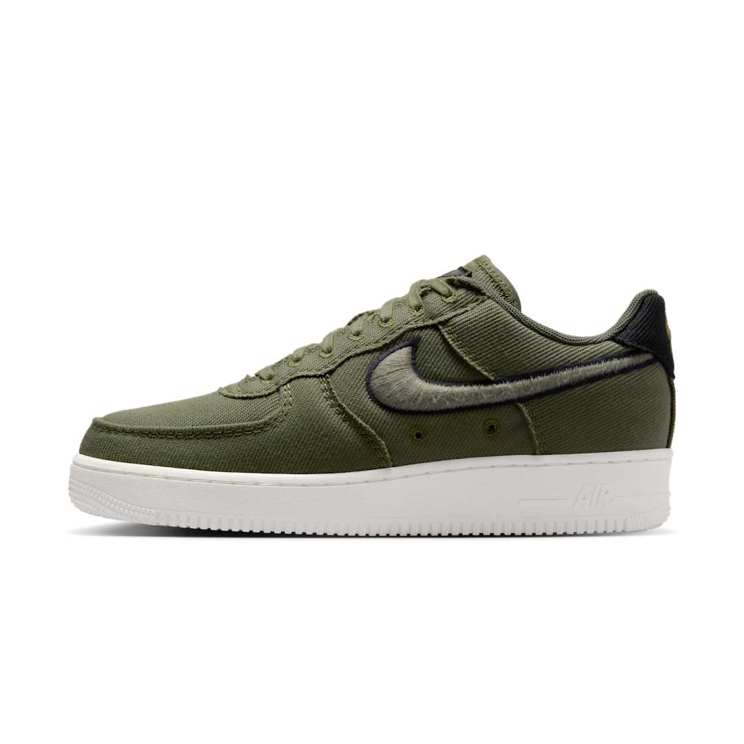 Overkicks - Nike Air Force 1 Low Canvas Army Olive Matte Olive (HV1204-301) - vista lateral