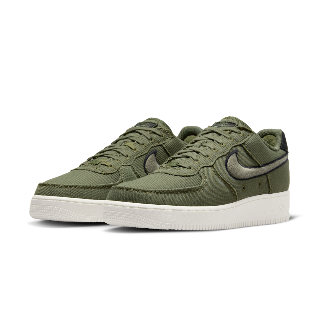 Overkicks - Nike Air Force 1 Low Canvas Army Olive Matte Olive (HV1204-301) - vista trasera