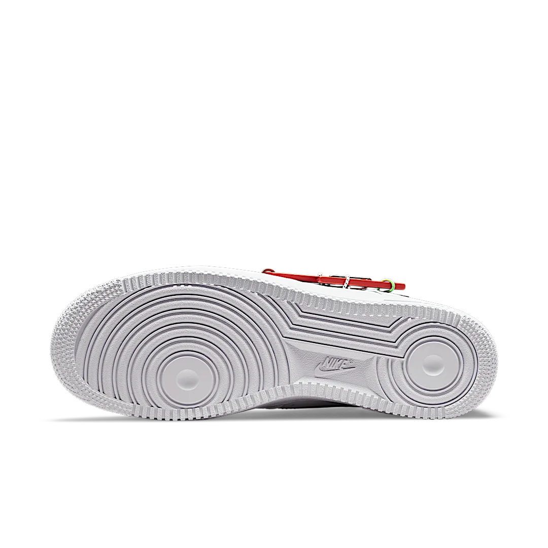 Overkicks - Nike Air Force 1 Low Carabiner Swoosh Red (DH7579-100) - detalle suela