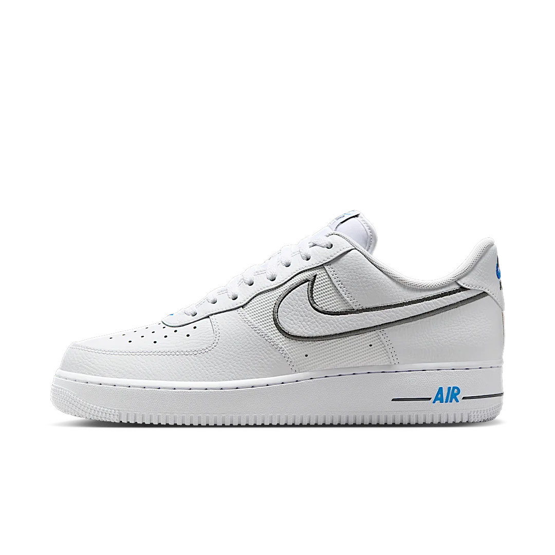 Overkicks - Nike Air Force 1 Low Cool Grey Photo Blue (IB7677-100) - vista lateral