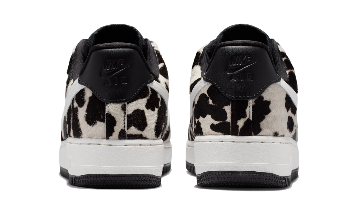 Overkicks - Nike Air Force 1 Low Cow Print Black (IO0442-001) - detalle talón
