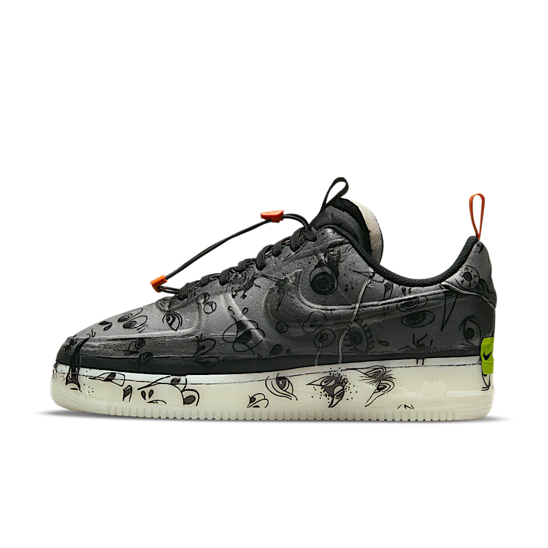 Overkicks - Nike Air Force 1 Low Experimental Halloween (DC8904-001) - vista lateral