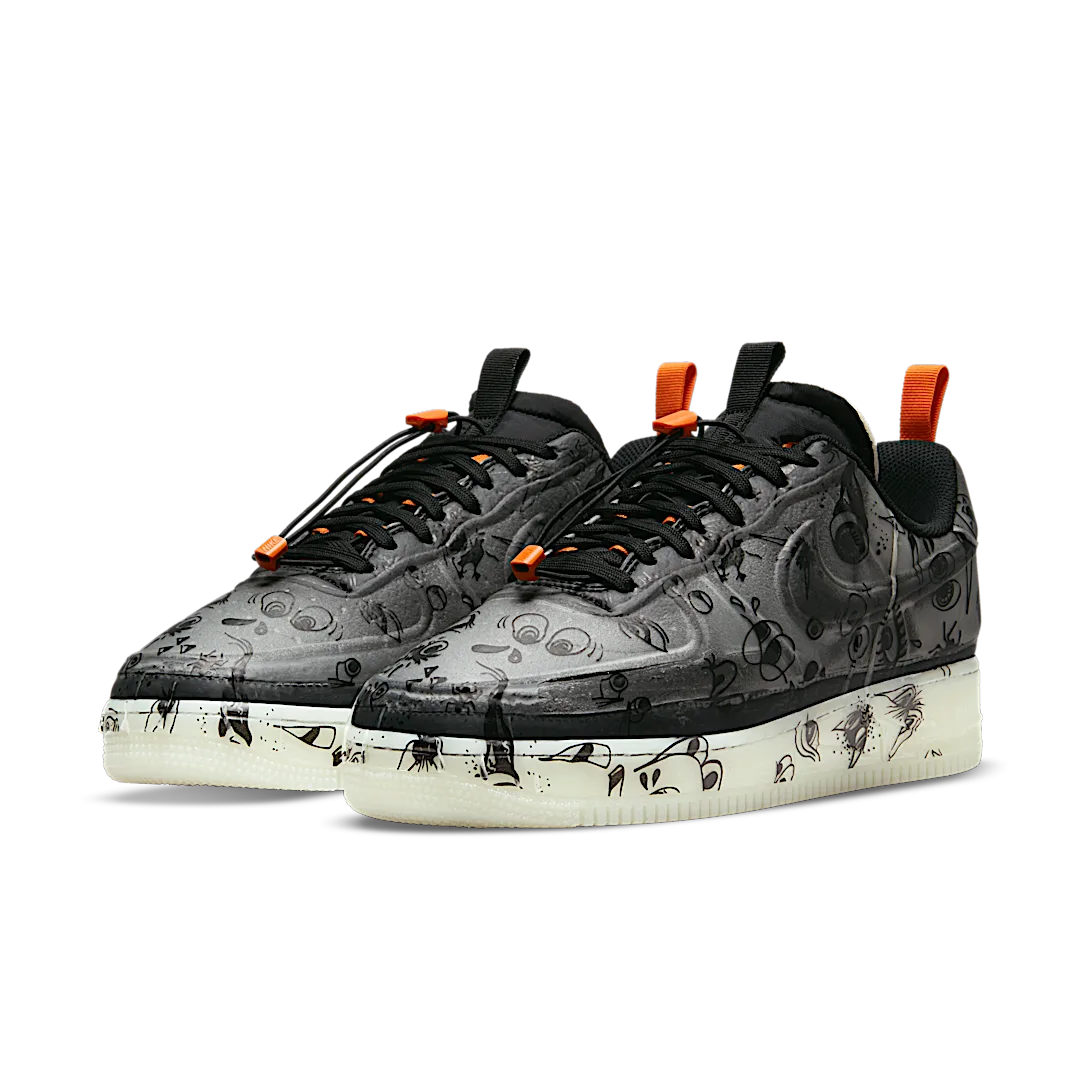 Overkicks - Nike Air Force 1 Low Experimental Halloween (DC8904-001) - vista trasera