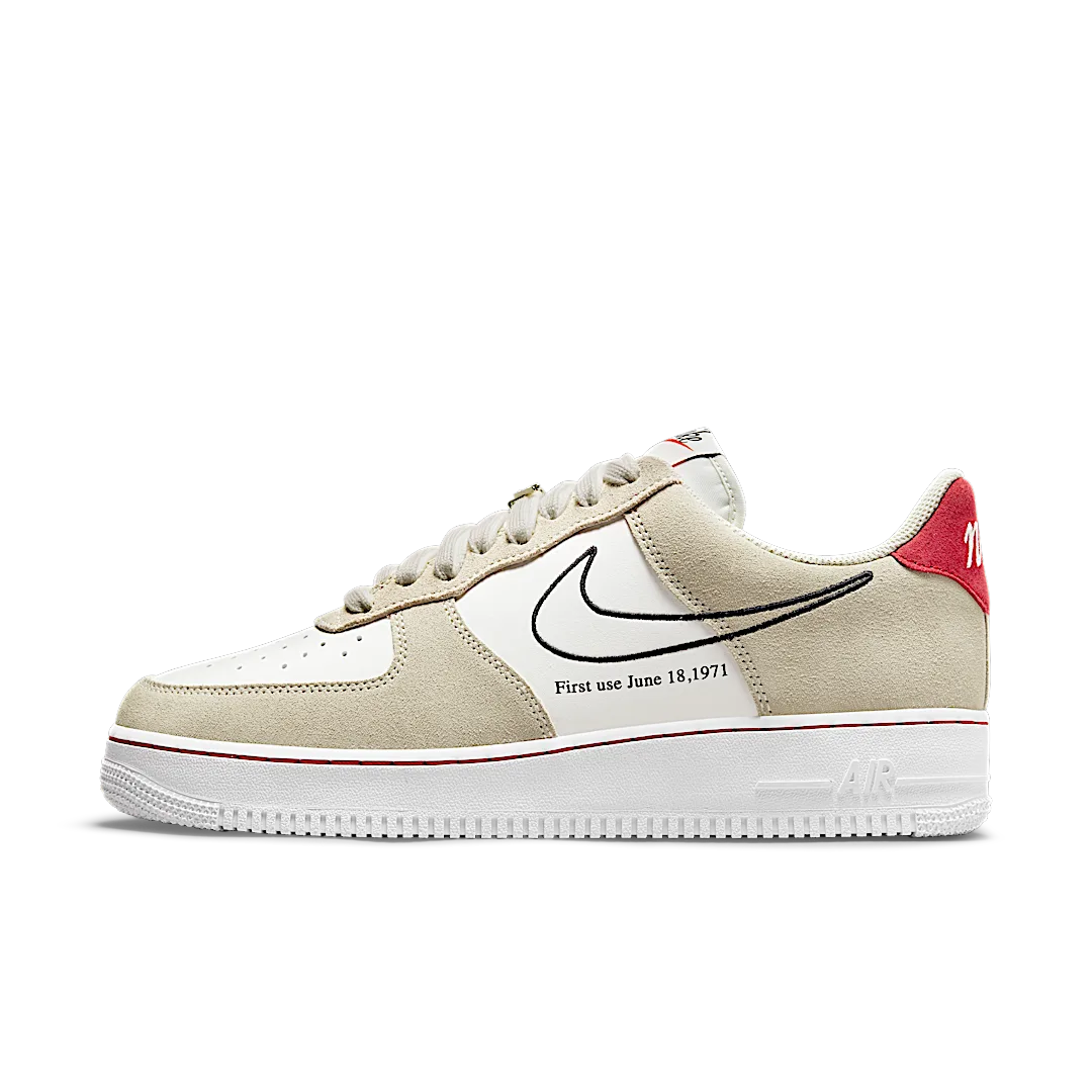 Overkicks - Nike Air Force 1 Low First Use Light Sail Red (DB3597-100) - vista lateral