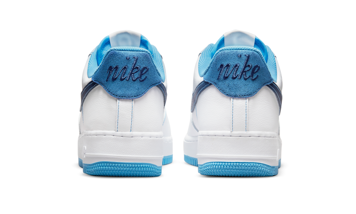 Overkicks - Nike Air Force 1 Low First Use White University Blue (DA8478-100) - detalle talón