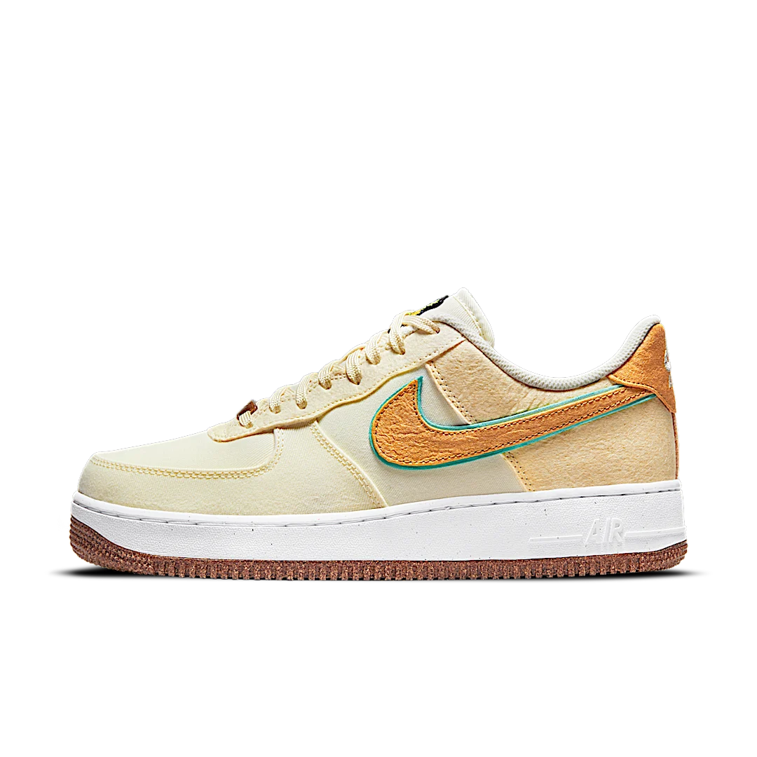 Overkicks - Nike Air Force 1 Low Happy Pineapple Coconut Milk (CZ1631-100) - vista lateral