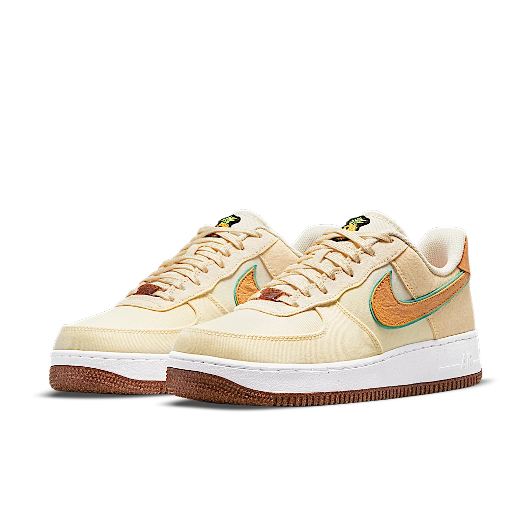 Overkicks - Nike Air Force 1 Low Happy Pineapple Coconut Milk (CZ1631-100) - vista trasera