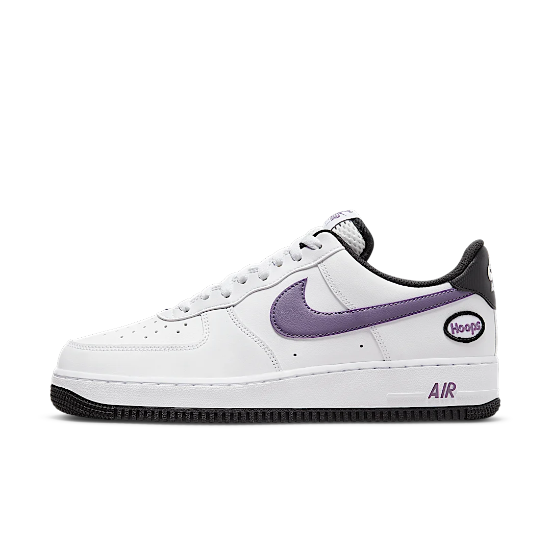 Overkicks - Nike Air Force 1 Low Hoops White Canyon Purple (DH7440-100) - vista lateral