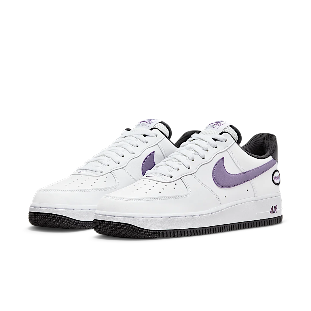 Overkicks - Nike Air Force 1 Low Hoops White Canyon Purple (DH7440-100) - vista trasera
