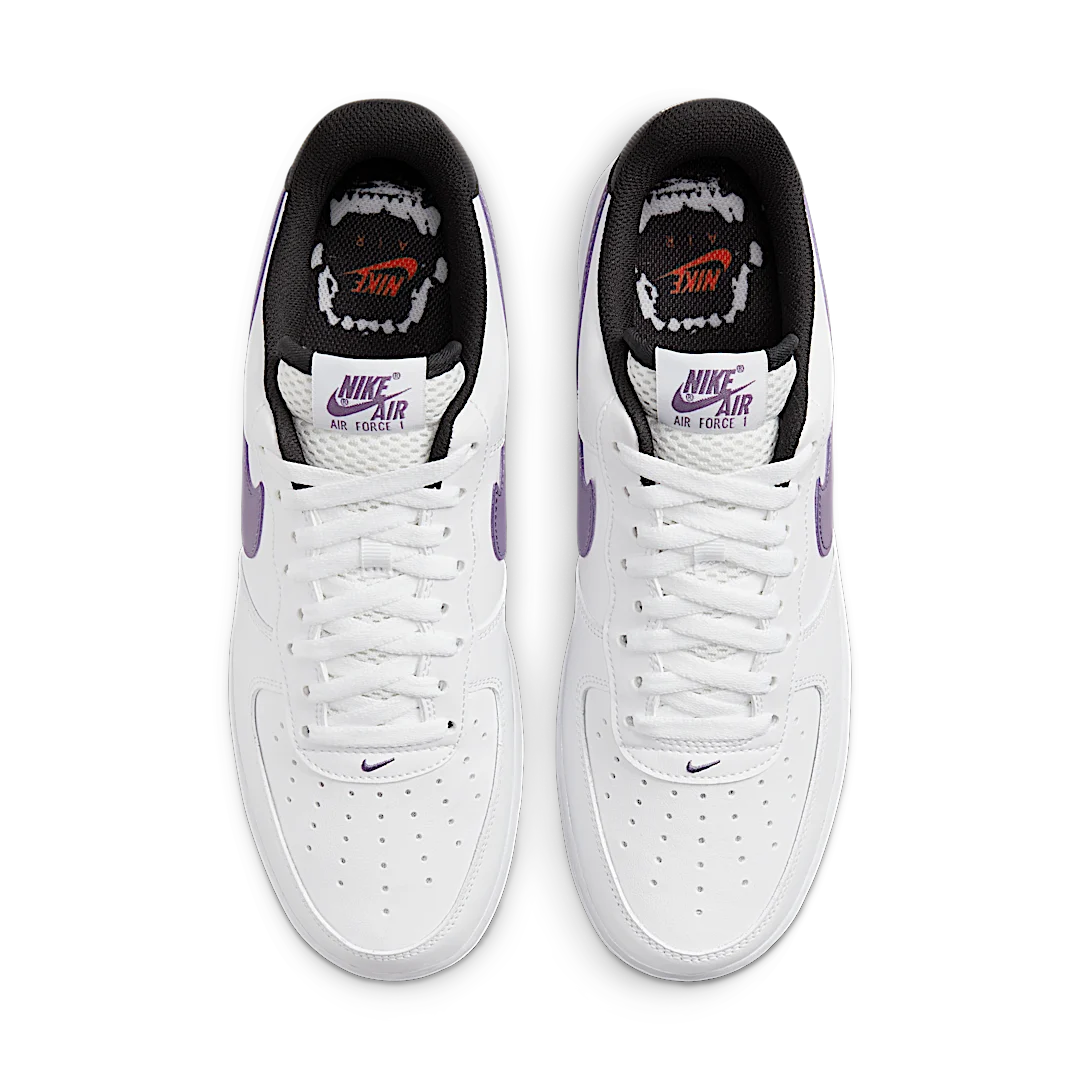 Overkicks - Nike Air Force 1 Low Hoops White Canyon Purple (DH7440-100) - par completo