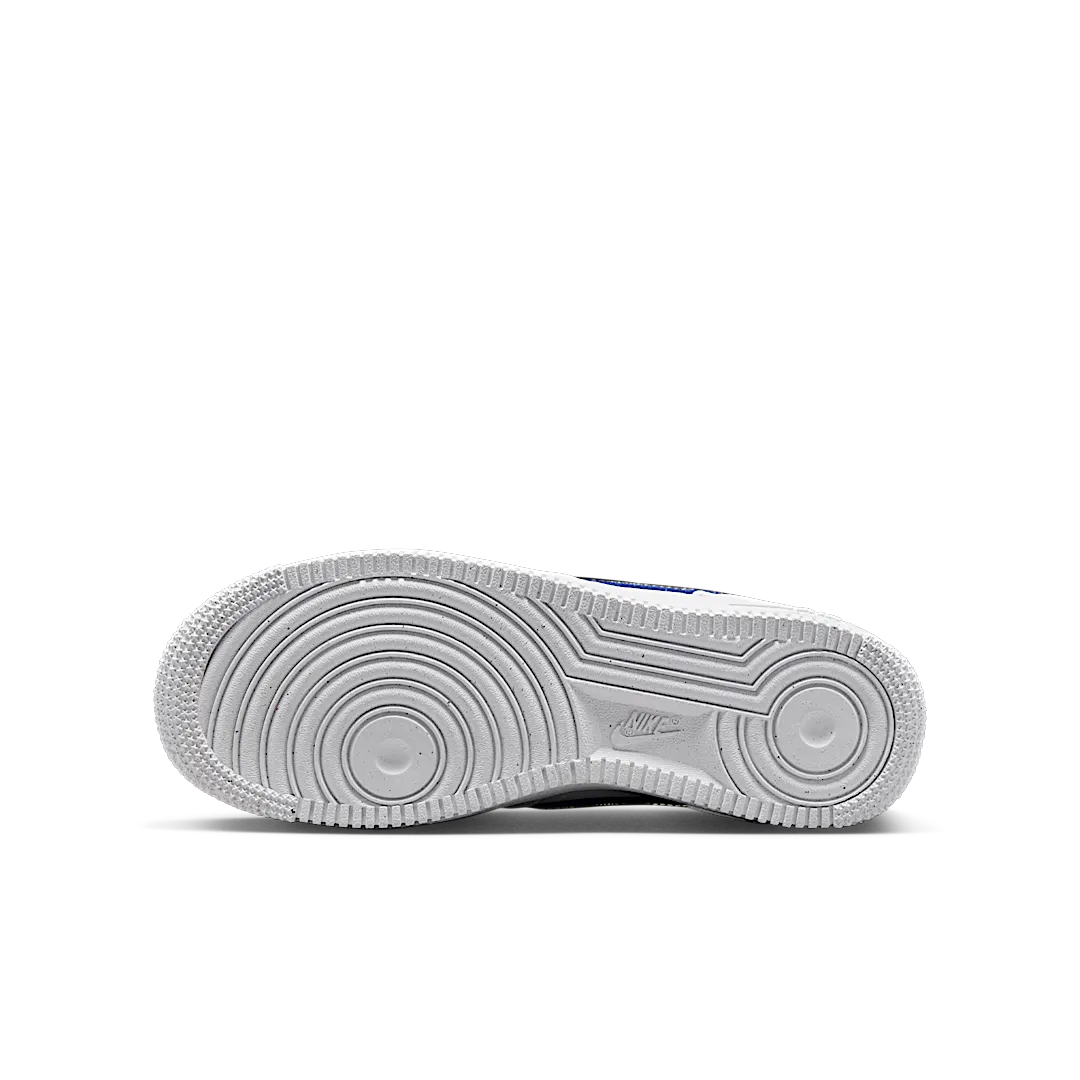 Overkicks - Nike Air Force 1 Low Impact Next Nature Double Swoosh White Black Blue (FD0688-100) - detalle suela