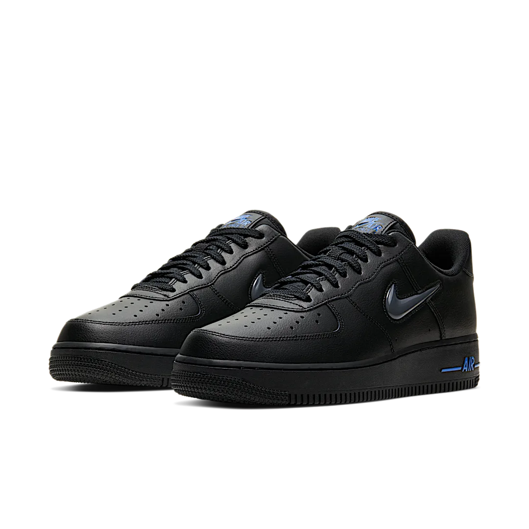 Overkicks - Nike Air Force 1 Low Jewel Black Grey Royal (CT3438-002) - vista trasera