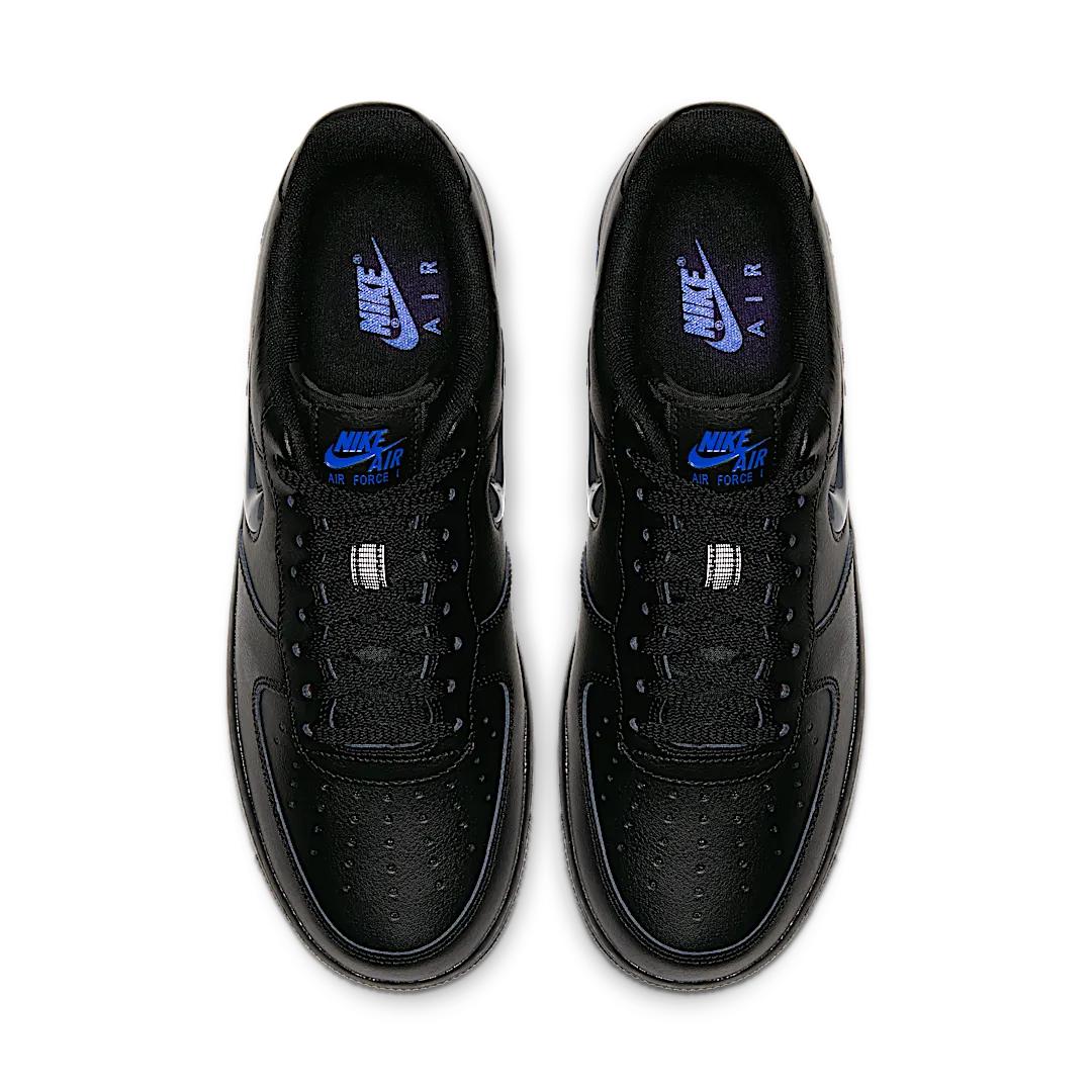 Overkicks - Nike Air Force 1 Low Jewel Black Grey Royal (CT3438-002) - par completo